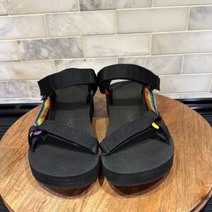 Teva Men’s Midform Rainbow Pride Sandals with Rainbow Straps